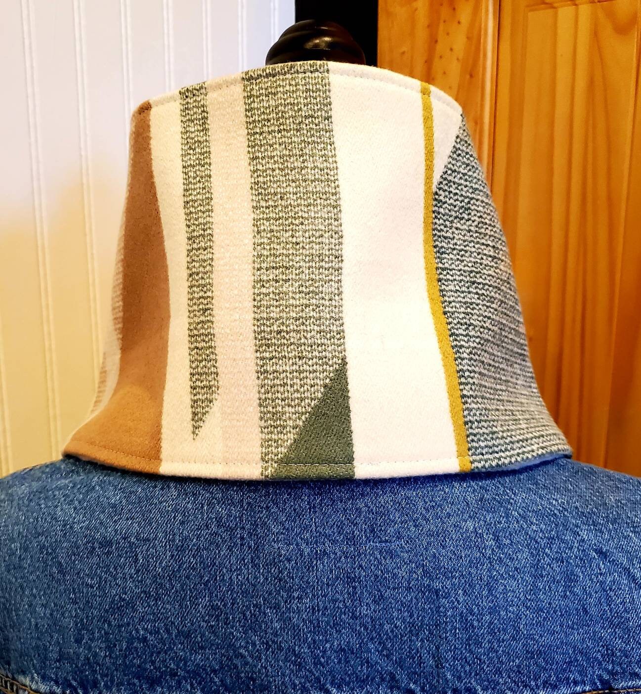 Women's Wool Cowl Scarf, Wool Bandana Scarf, Buckaroo Cowl, Cowgirl Cowl Scarf, Women Adventure Scarf, Handmade Scarf Women, Geometric Scarf