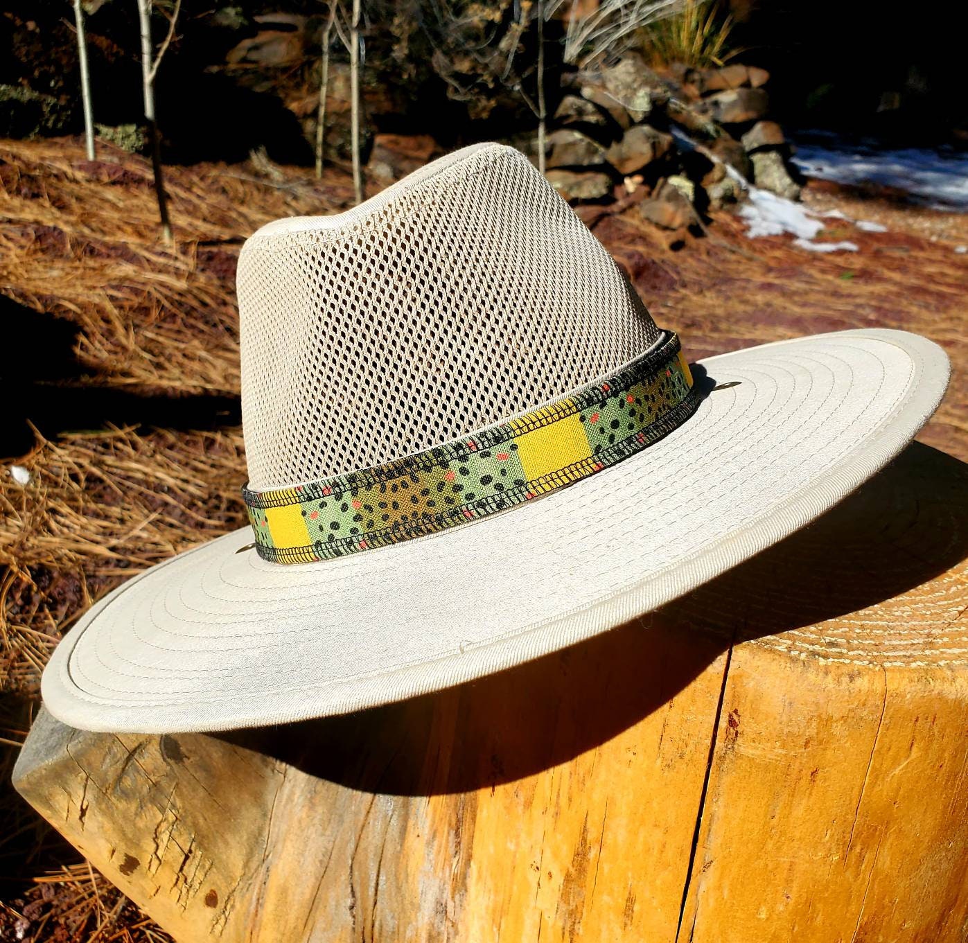 Brown Trout Hat Band, Fishing Hat Band, Hat Bands, Fly Fishing Gift Men, Cowboy Hat Band, Western Hat Bands, Hat Bands for Men, Fishing Hat