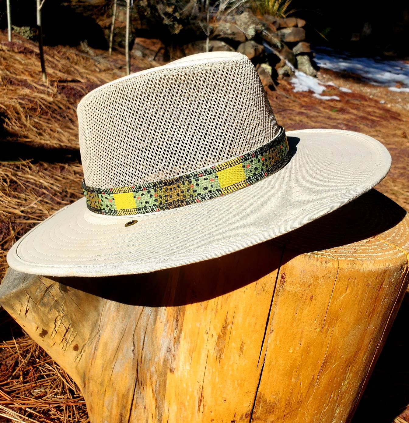 Brown Trout Hat Band, Fishing Hat Band, Hat Bands, Fly Fishing Gift Men, Cowboy Hat Band, Western Hat Bands, Hat Bands for Men, Fishing Hat