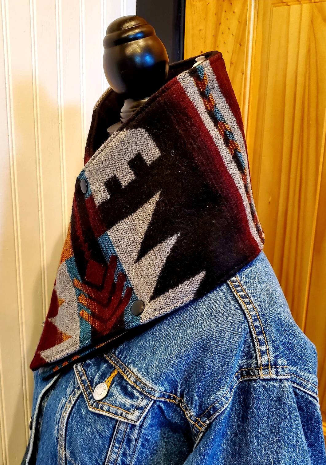 Women's Cowl Scarf, Neck Wrap, Southwestern Scarf, Neck Gaiter, Gift for Women, Gifts Under 100, Aztec Scarf, Unique Gifts, Women's Wild Rag