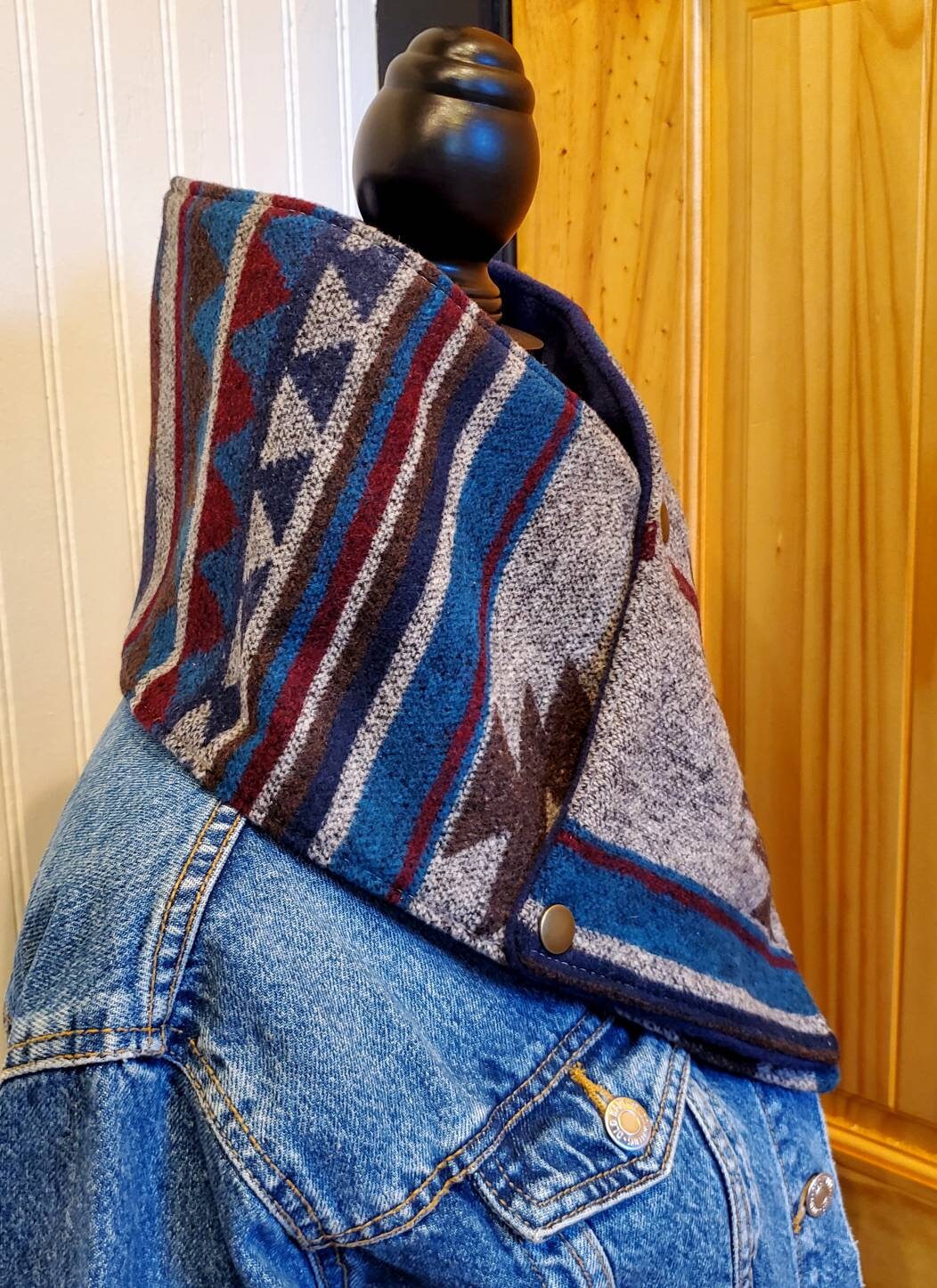 Women's Wool Cowl, Wild Rags, Buckaroo Cowl, Cowgirl Gift, Southwestern Cowl, Cowboy Cowl, Wild Wool, Western Wool Bandana, Motorcycle Scarf