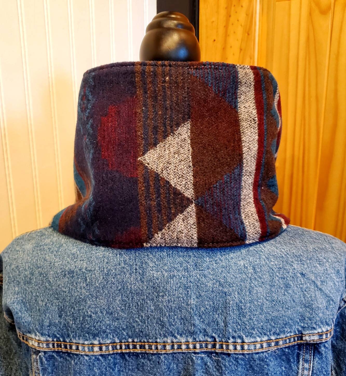 Women's Wool Cowl, Wild Rags, Buckaroo Cowl, Cowgirl Gift, Southwestern Cowl, Cowboy Cowl, Wild Wool, Western Wool Bandana, Motorcycle Scarf