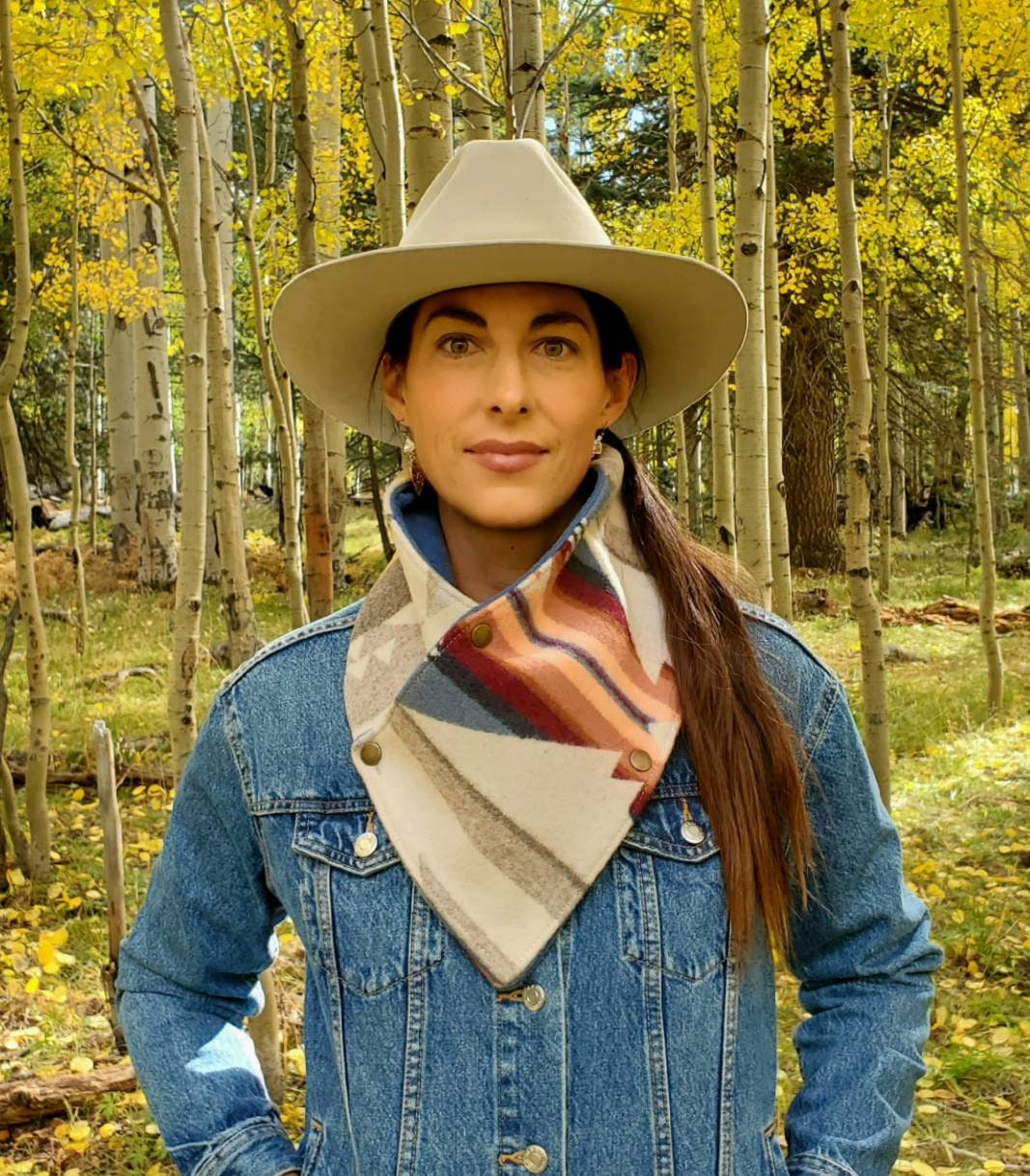 Women's Wool Cowl, Wild Rags, Buckaroo Cowl, Winter Accessories, Western Cowl, Cowboy Cowl, Equestrian Bandana, Riding Scarf, Wife Gifts