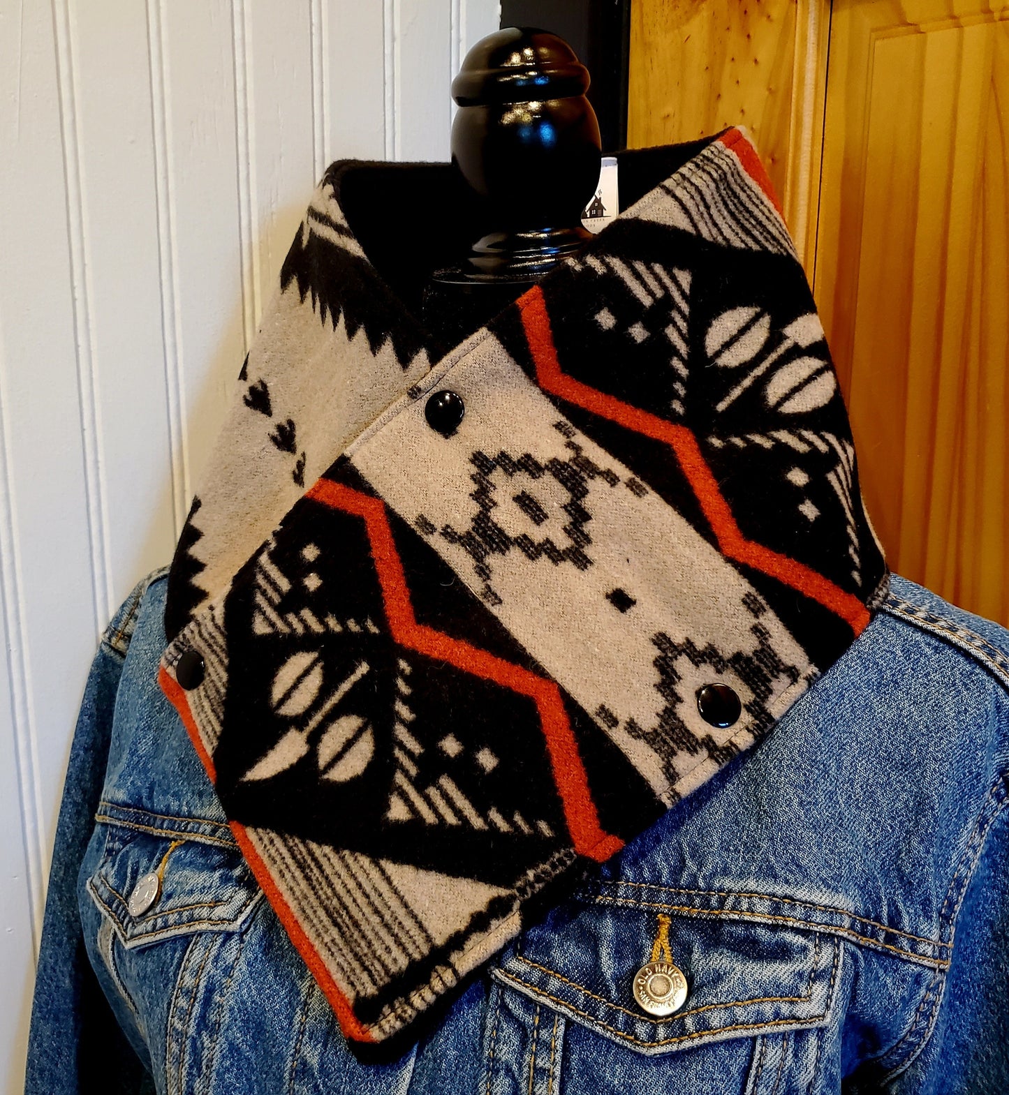 Women's Cowl Scarf, Neck Wrap, Southwestern Scarf, Neck Gaiter, Gift for Women, Gifts Under 100, Aztec Scarf, Unique Christmas Gift Women