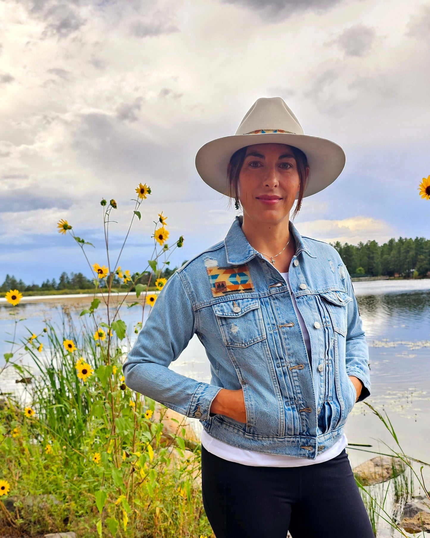 Women's Western Jacket, Upcycled Denim Jacket, Jean Jacket, Cowgirl Jacket, Unique Gifts, Southwest Denim Jacket, Western Wear, Aztec Denim